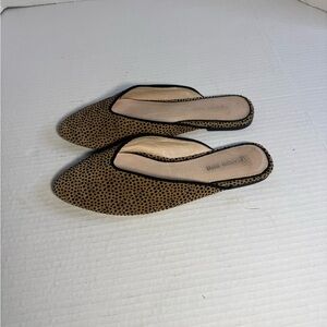 Gianni Bini Brown and Black Polka Dot Mules 6.5